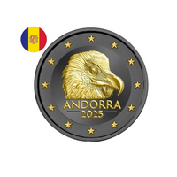 Andorre 2025 - 2 Euro Commémorative - Gypaète Barbu - Ruthénium