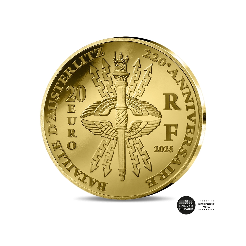 La Bataille d'Austerlitz - Monnaie de 20€ Or ⅒ Oz - BE 2025