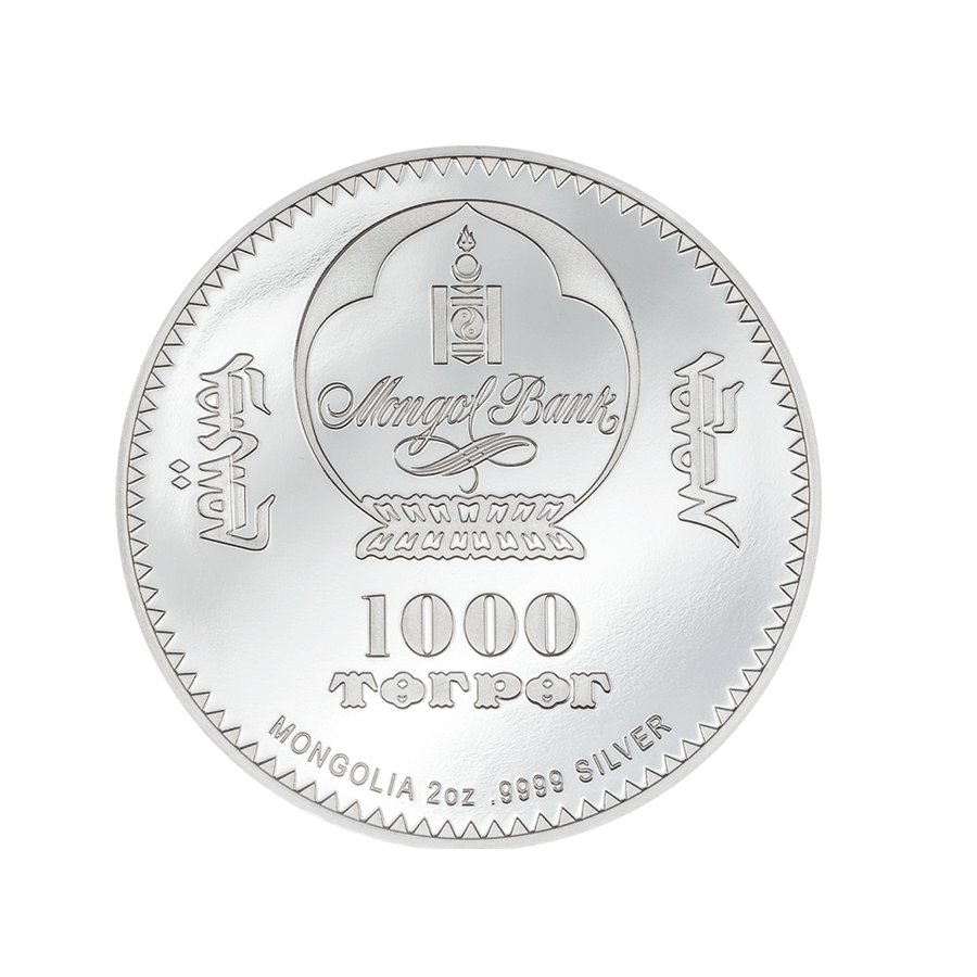 Into the Wild - Bison - Monnaie de 1000 Togrog Argent - BE 2023