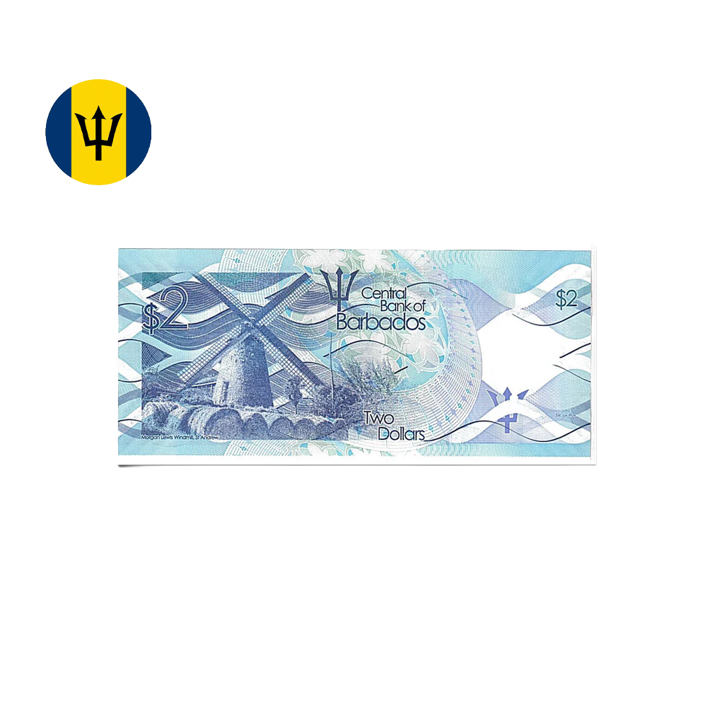 Barbade 2013 - Billet de 2 Dollars - Neuf