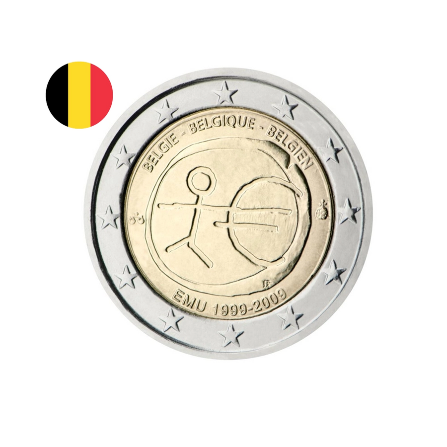 Belgique 2009 - 2 Euro Commémorative - 10 ans EMU