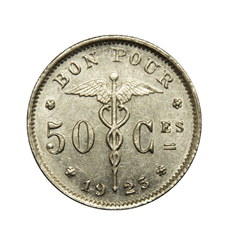 ⁣⁢50 Centimes - Bonnetain - Belgium - 1922-1933⁤⁣