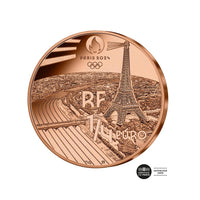 Paris 2024 Jogos Olímpicos - Sports Série - Esgrima - Moeda de € 1/4 - 2024