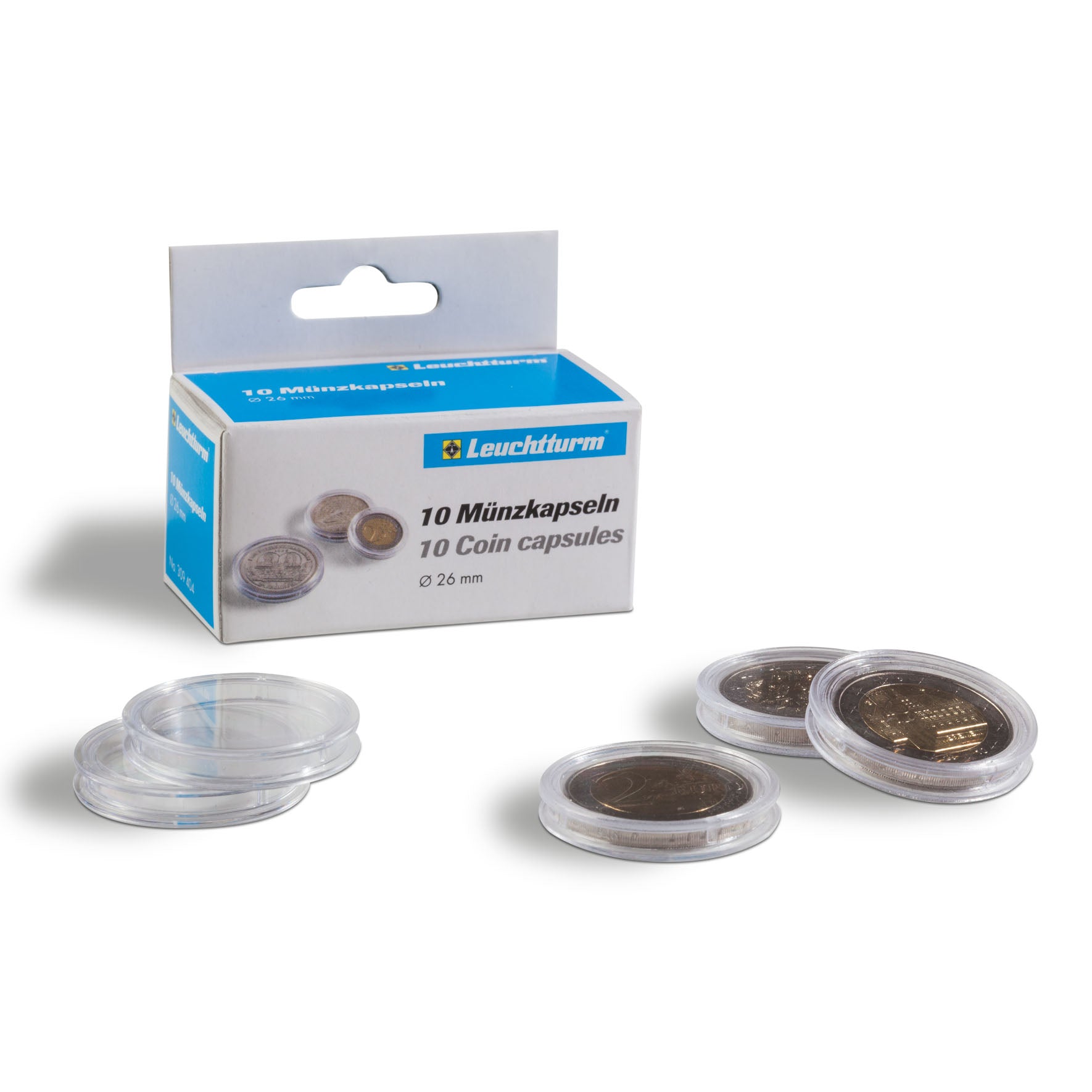 Boîte de 25 capsules pour pièces de 2 € SAFE Boîte de 25 capsules pour pièces de 2 € SAFE