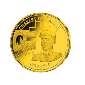 Frappe en or pur - Nos Grands Hommes - Charles de Gaulle - 1890-1970