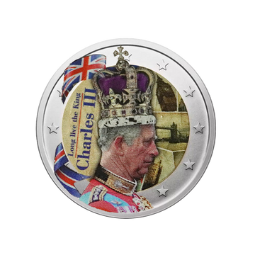 2 Euro Commemorative - King Charles III Incoronation - Colorized #4