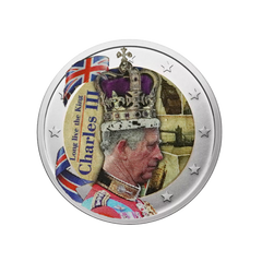2 Euros Commémorative - King Charles III Coronation - Colorisée #4