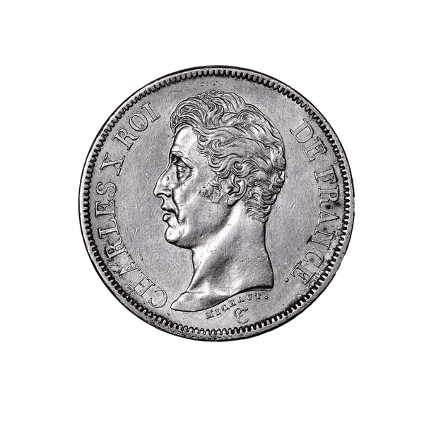 Pièce De Monnaie Française 5 Francs 1825 Charles X Argent - TTB Bayonne