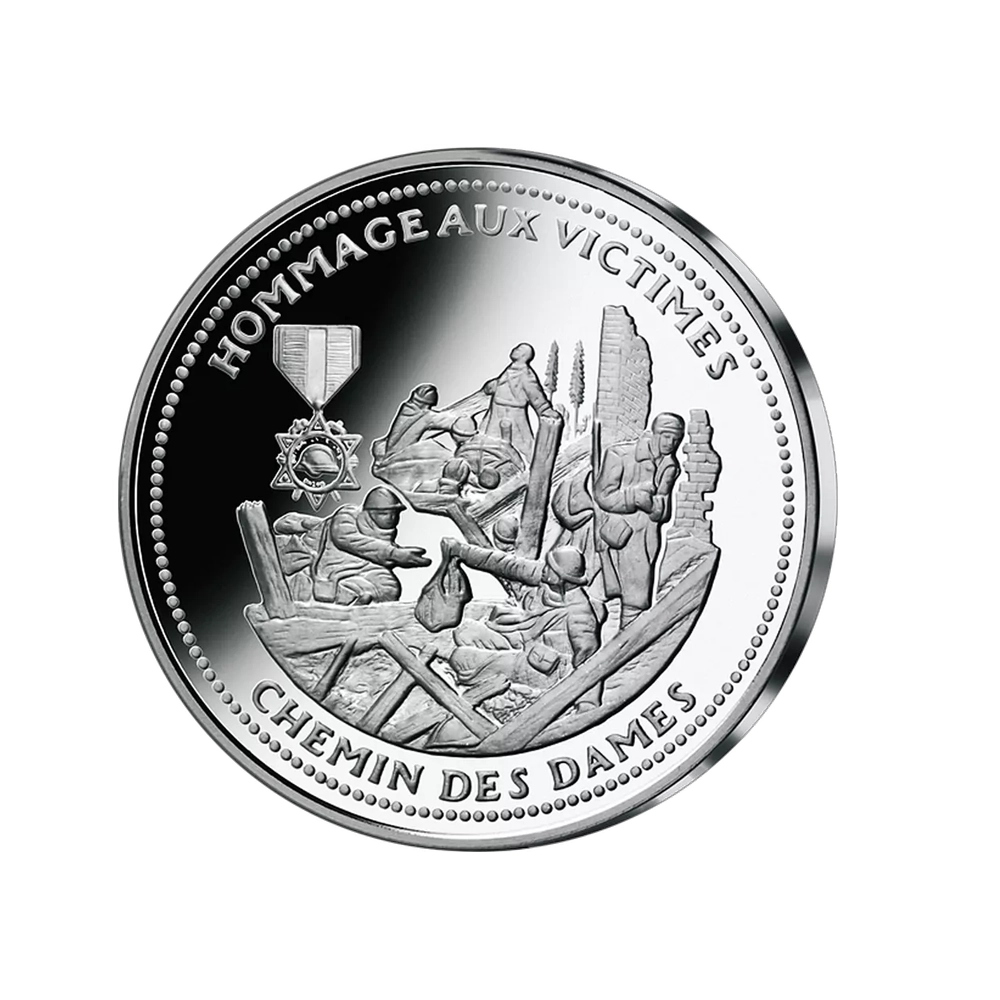 Frappe en argent pur - La France Victorieuse - Le Chemin des Dames