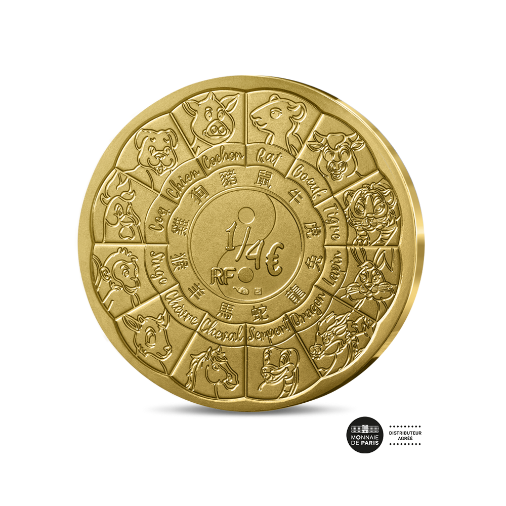 Calendrier Chinois- Année de la Chèvre - Monnaie 1/4€ - 2027