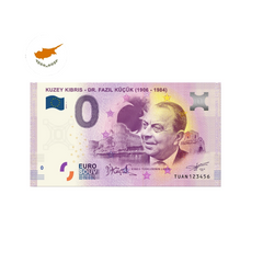 Chypre 2019 - Kuzey Kibris - Dr. Fazil Küçük - Billet souvenir de zéro euro