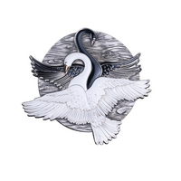 Cygne noir et blanc - Monnaie de 10 Dollars Argent - Antique Finish 2026