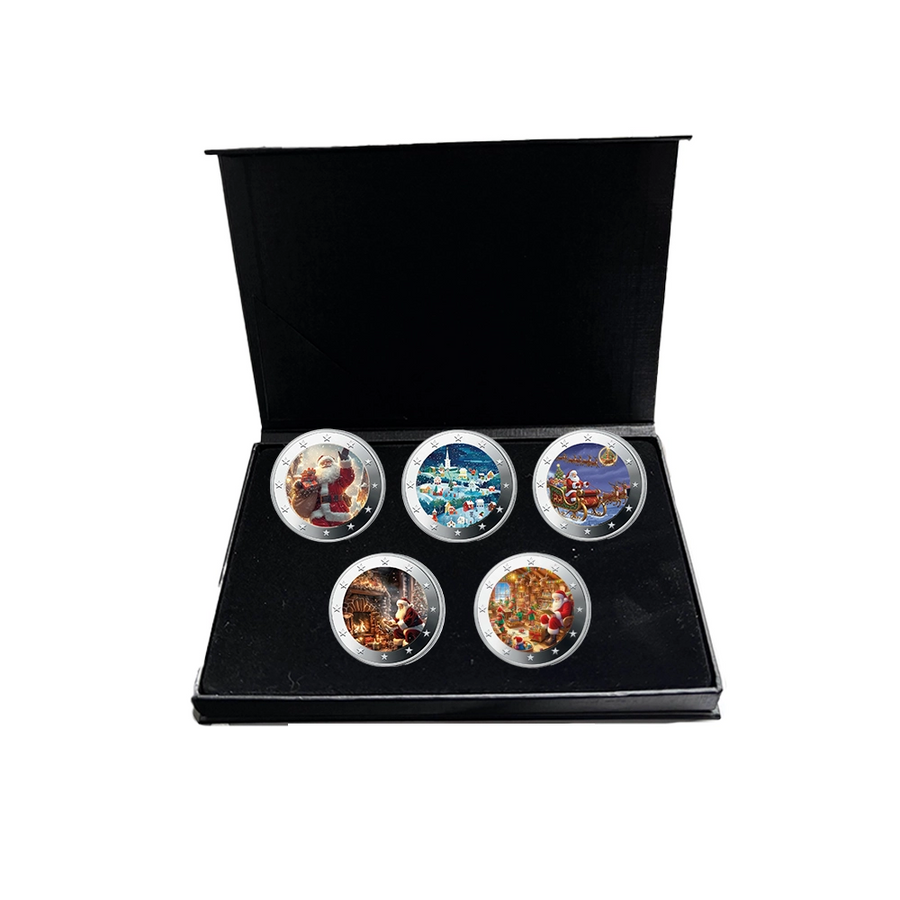 Coffret Noël 2025 - 2 Euro Commémorative - Colorisée