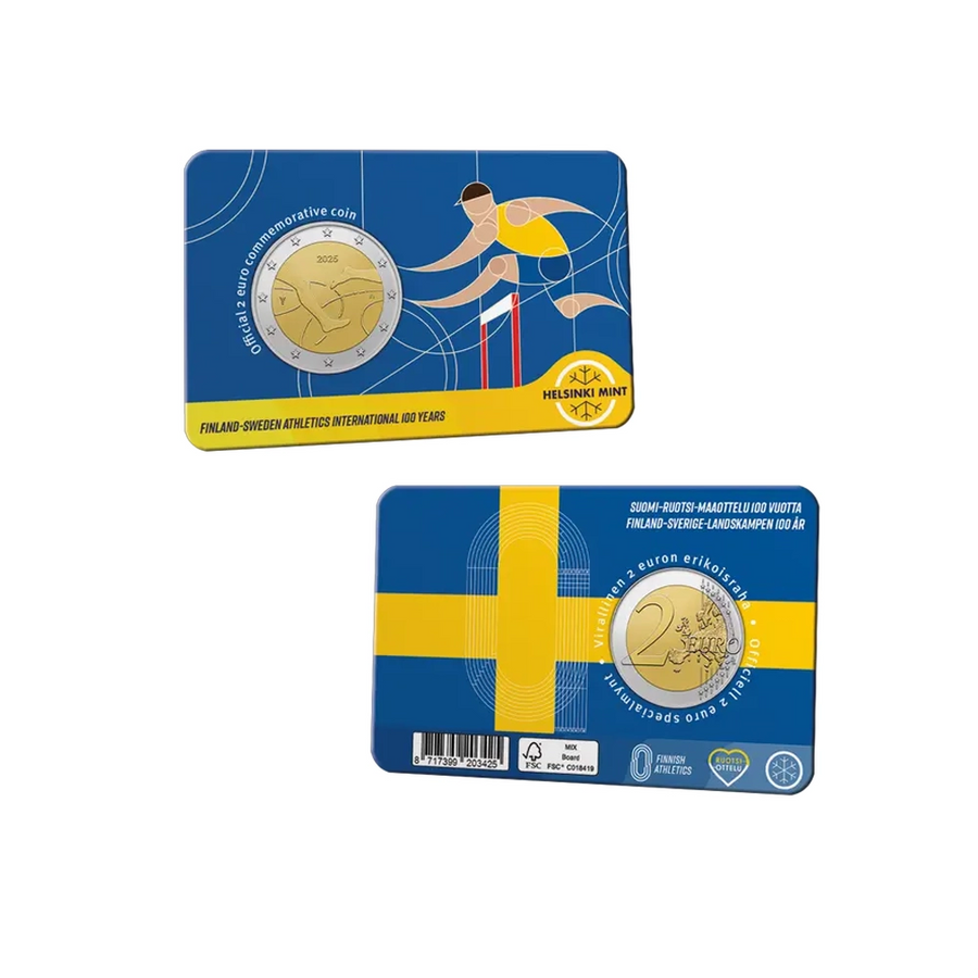 Finlande 2025 - 2 Euro Commémorative - 100 ans des jeux athlétiques Finlande-Suède - BU