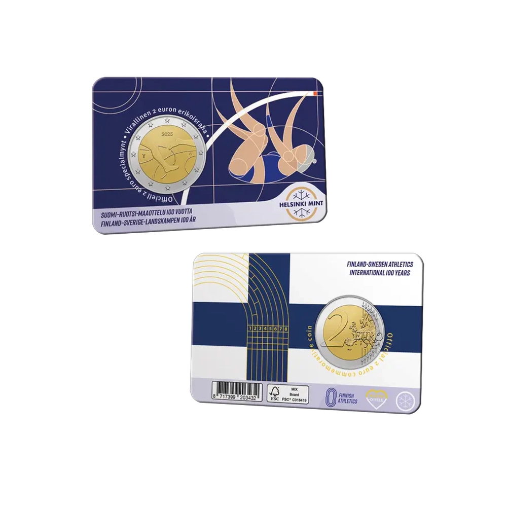 Finlande 2025 - 2 Euro Commémorative - 100 ans des jeux athlétiques Finlande-Suède - BU