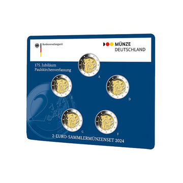 Germany 2024 - 2 Euro commemorative (5 workshops) - 175th anniversary of the Constitution of Frankfurt - (BE) (Copy)