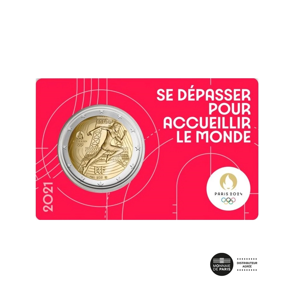Jeux Olympiques de Paris 2024 - 2 Euros Commémorative - BU 2021