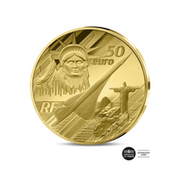 50 ans de la mise en service du Concorde -  Monnaie de 50 Euros Or ¼ Oz - BE 2026