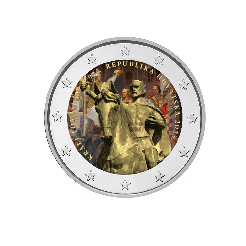 Croatie 2025 - 2 Euro Commémorative - 1100ème anniversaire du Royaume de Croatie et du couronnement du roi Tomislav - Colorisée
