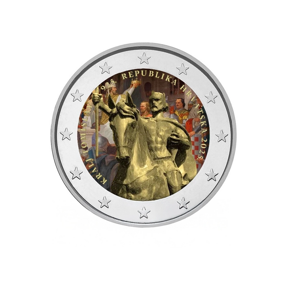 Croatie 2025 - 2 Euro Commémorative - 1100ème anniversaire du Royaume de Croatie et du couronnement du roi Tomislav - Colorisée
