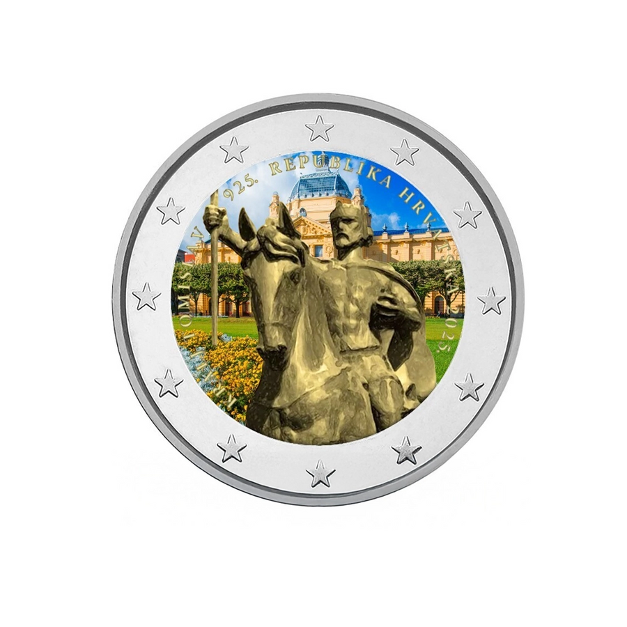 Croatie 2025 - 2 Euro Commémorative - 1100ème anniversaire du Royaume de Croatie et du couronnement du roi Tomislav - Colorisée