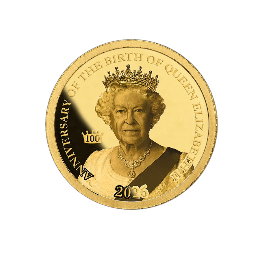 100. gadadiena Elizabetei II - ½ grama zelta monēta