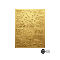 80 ans du journal de l'Equipe - Monnaie de 50 Euros Or ¼ Oz - BE 2026