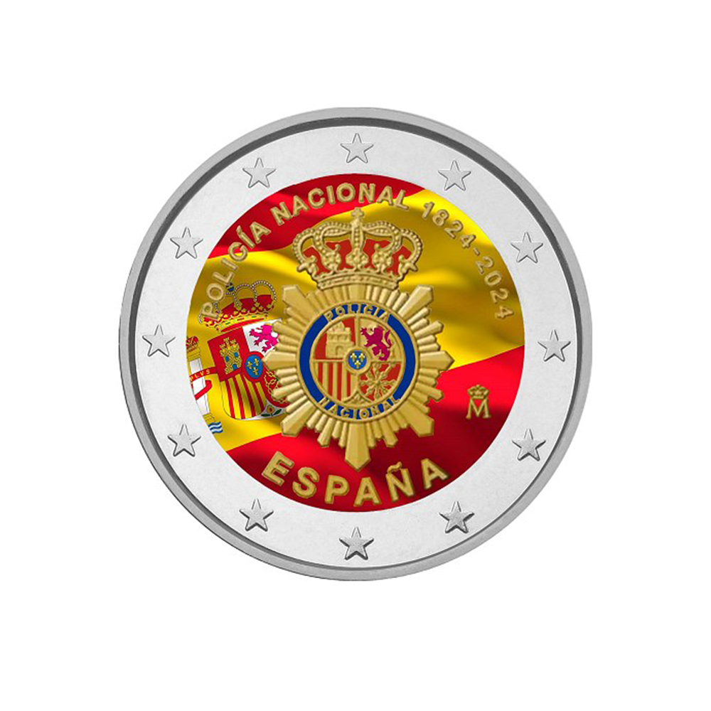 Spanje 2024 - 2 euro herdenking - 200e verjaardag van de Spaanse nationale politie - gekleurd