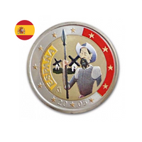 Espagne 2005 - 2 Euro Commémorative - Don Quichotte - Colorisée