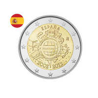 Espagne 2012 - 2 Euro Commémorative - 10 ans de l'Euro