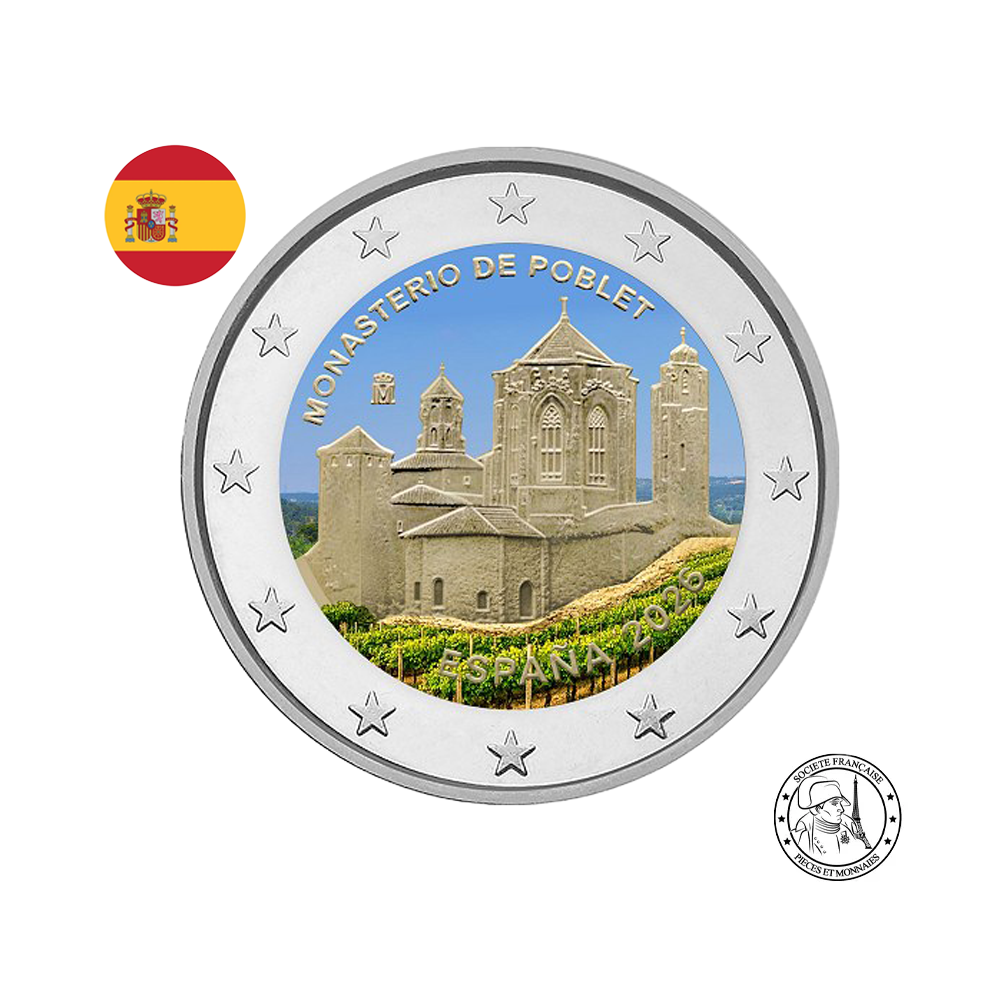 Espagne 2026 - 2 Euros Commémorative - Monastère de Poblet - Colorisée (variantes disponibles)