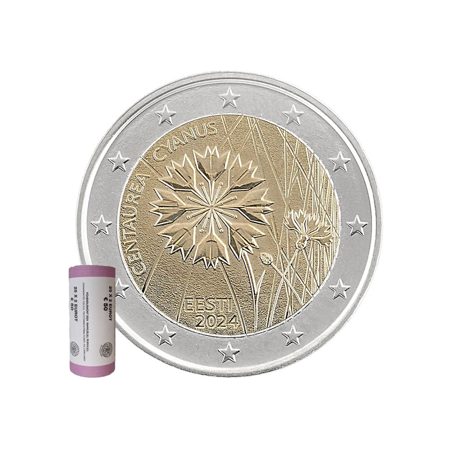 Estonie 2024 - 2 Euro Commémorative - Le Bleuet, Fleur Nationale