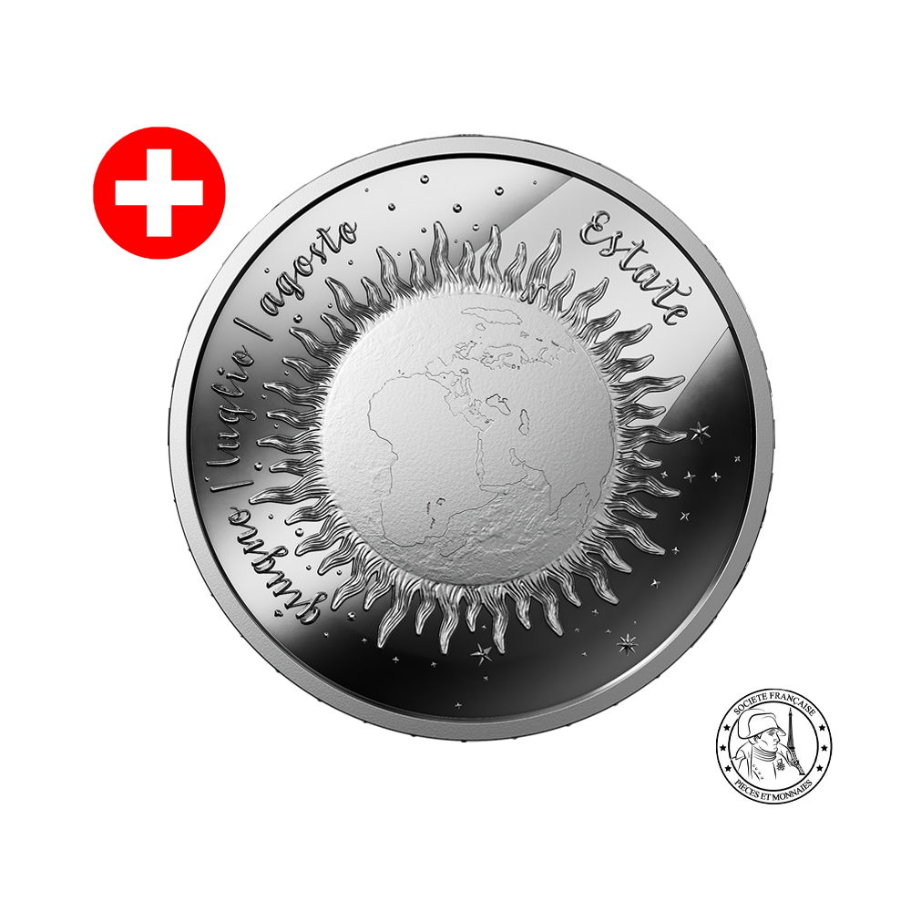 ⁣⁢Schweiz 2026 - De Fire Årstider - Sommer - Mønt med 20 Franc - BU⁤⁣
