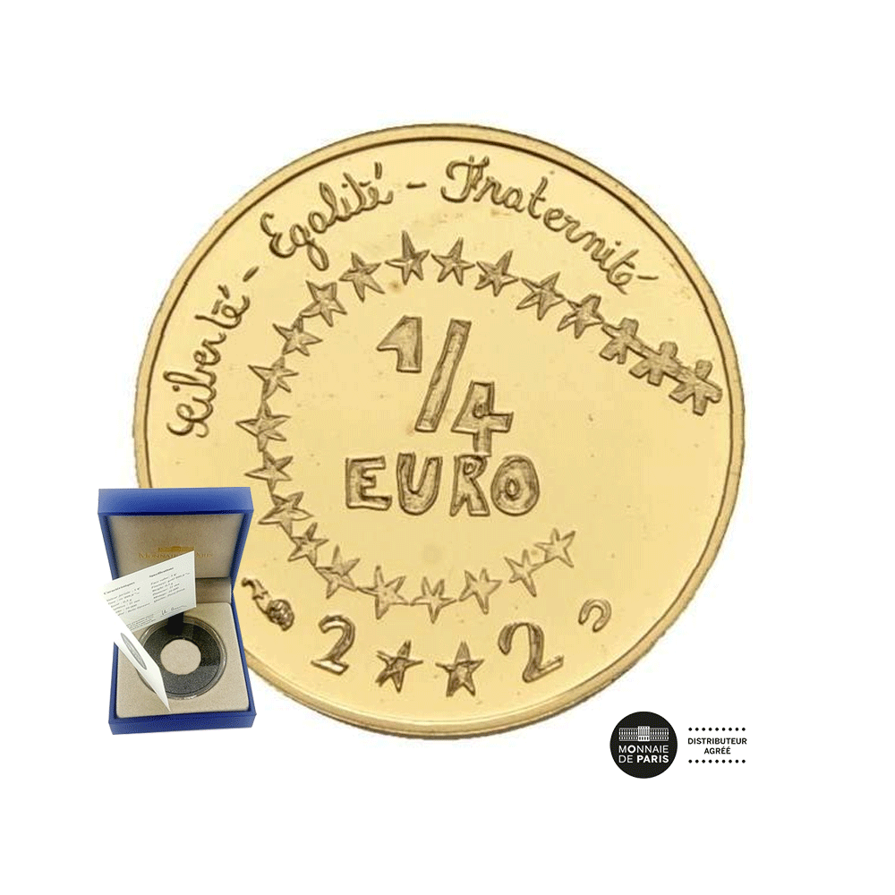 Euro des Enfants - Monnaie de 1/4€ Or - BE 2002