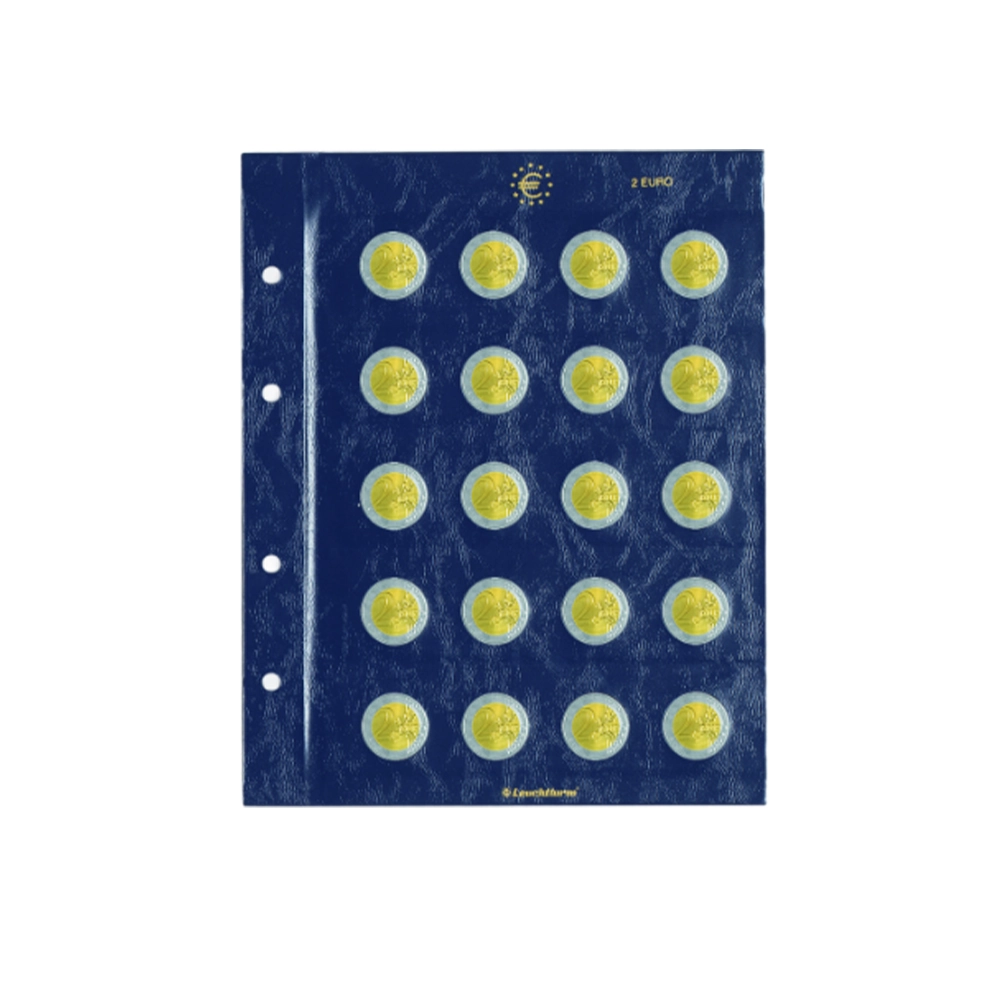 Feuilles pour classeur vista - 2 euros commémoratives