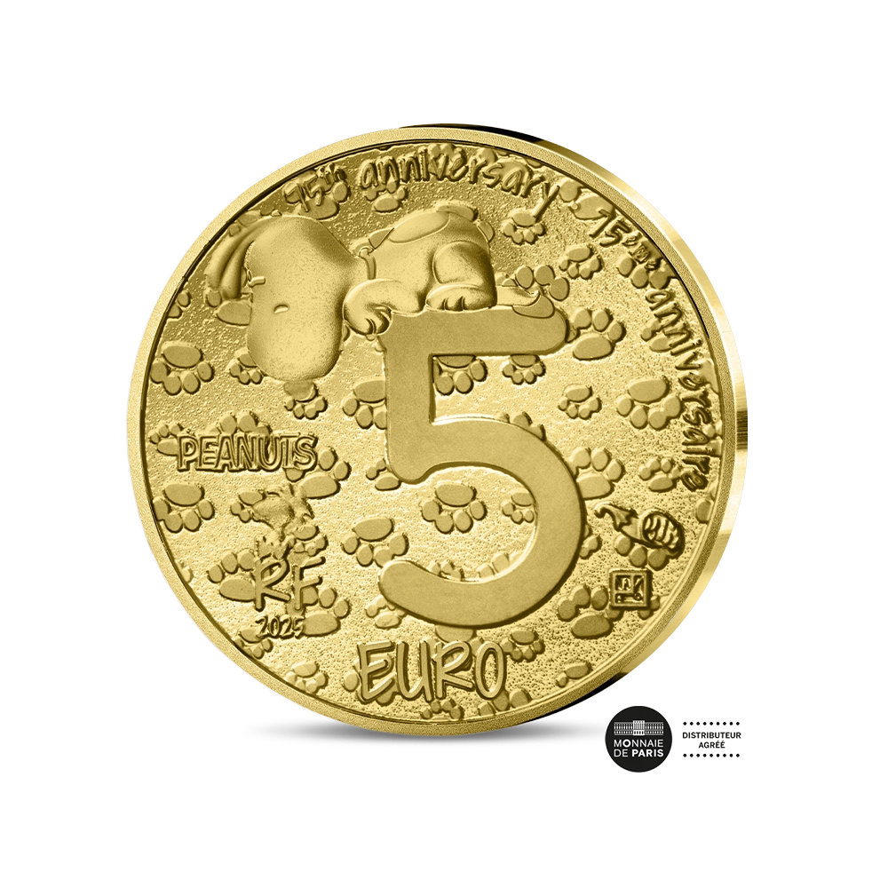 Snoopy - Monnaie de 5€ Or 1/2g - BE 2025