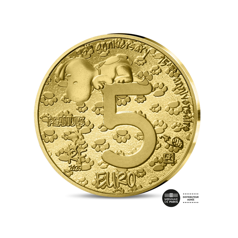 Snoopy - Monnaie de 5€ Or 1/2g - BE 2025