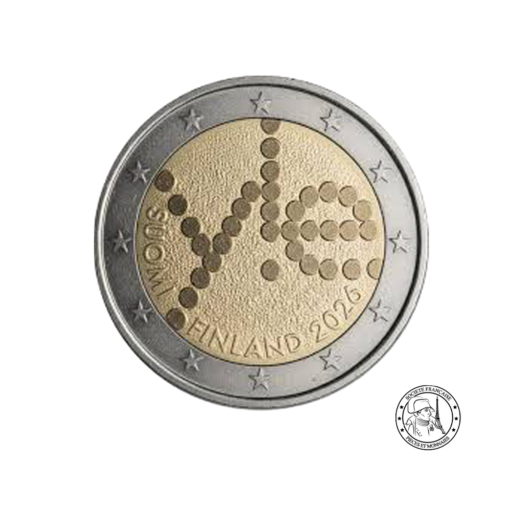 Finlande 2025 - 2 Euro Commémorative - 100 ans de la radiodiffusion finlandaise - BU