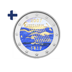 Finlande 2007 - 2 Euros Commémorative - Indépendance de la Finlande - Colorisée