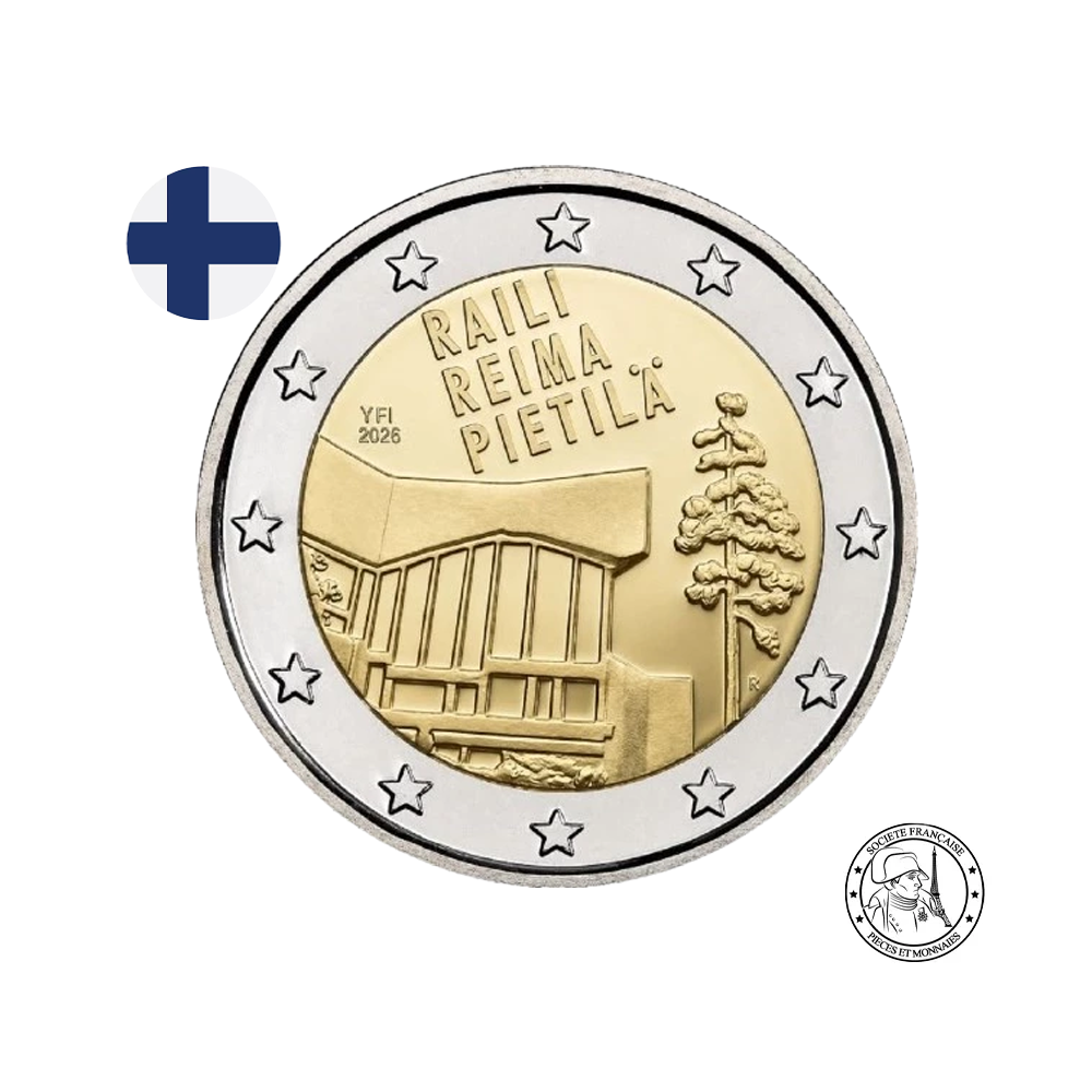 ⁣⁢Finland 2026 - 2 Euro Mindesmærke - Raili og Reima Pietilä⁤⁣