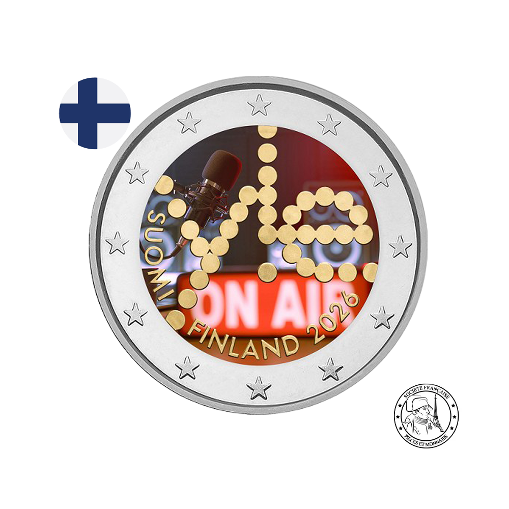 Finlande 2026 - 2 Euro Commémorative - 100 ans de la radiodiffusion finlandaise - Colorisées