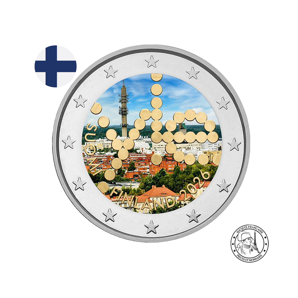 Finlande 2026 - 2 Euro Commémorative - 100 ans de la radiodiffusion finlandaise - Colorisées