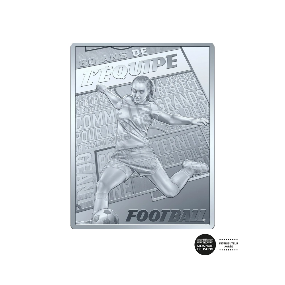 80 ans du journal de l'Equipe - Football - Monnaie de 10 Euros Argent - BE 2026