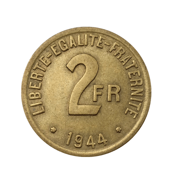 2 francs - "France Libre" - France - 1944