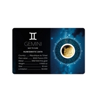 Gémeaux - Monnaie de 3 000 Francs CFA - BU