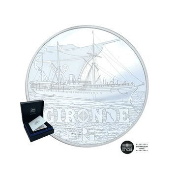 Les Grands Navires Français - Gironde - Monnaie de 10€ Argent - BE 2015