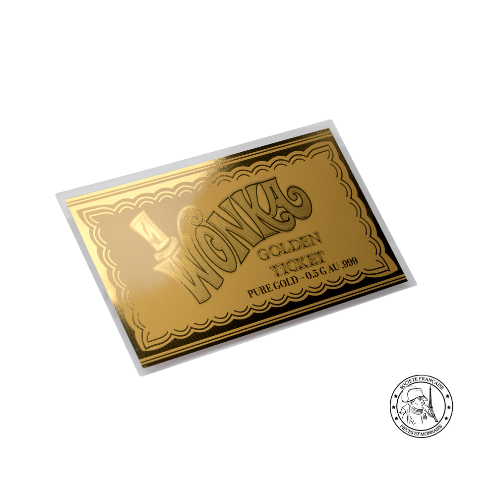 ⁣⁢Willy Wonka - Χρυσό Εισιτήριο - 50 Dollars Tala 0.5 g Χρυσό - 2027⁤⁣