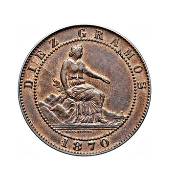 10 centimos - Provisional government - Spain - 1870