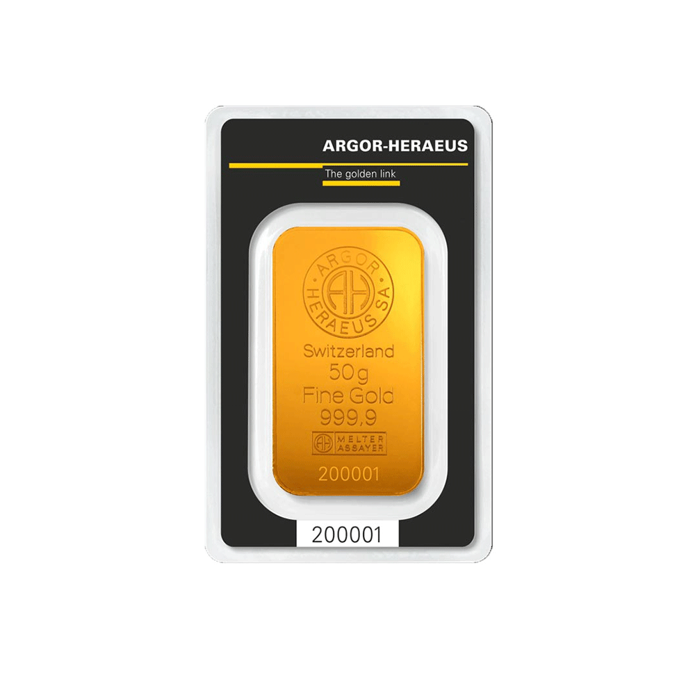 Lingot d'Or - 50 Grammes - 999‰
