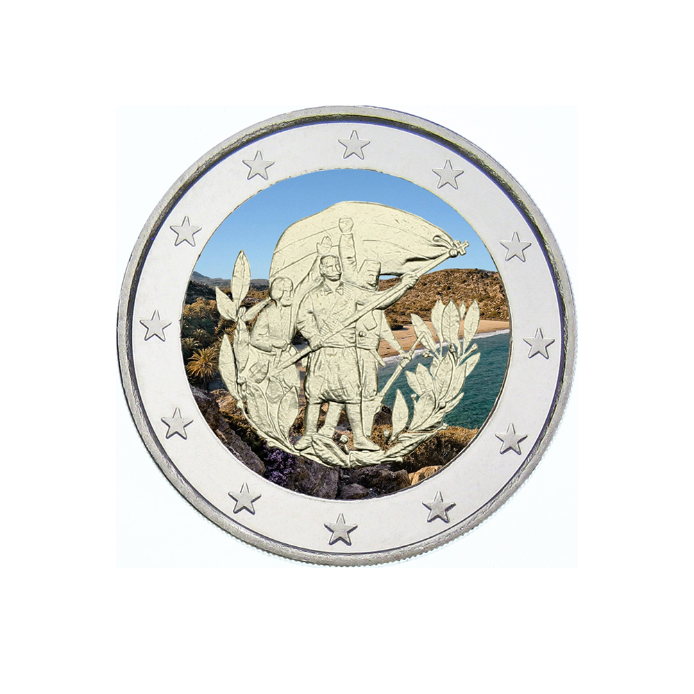 Grèce 2013 - 2 Euro Commémorative - Rattachement de la Crète à la Grèce - Colorisée (variantes disponibles)